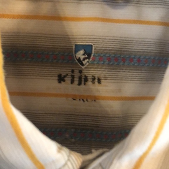 Kuhl Multi Color Stripe Shirt Men’s Large Short Sleeves Button Front - Picture 4 of 8